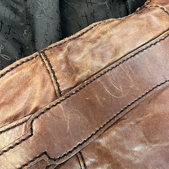 FOSSIL “ FIFTY FOUR” BROWN LEATHER SHOULDER BAG - Picture 15 of 16